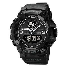 Мужские армейские наручные часы Skmei 1818 Черные L900375 фото