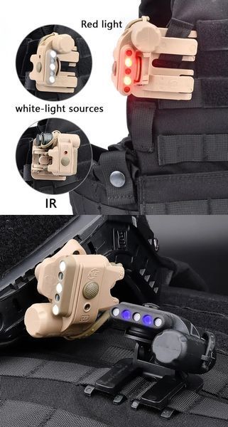 Тактический фонарь Airsoft Wadsn Gen 3 на шлем (Черный) L703248 фото