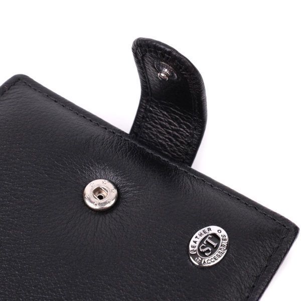 Гаманець чоловічий середнього розміру з натуральної шкіри ST Leather 22473 Чорний b22473 фото