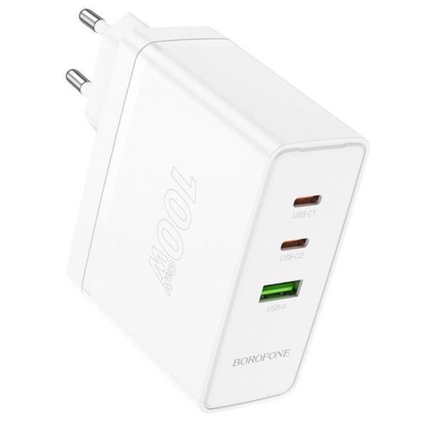 Сетевое зарядное устройство Borofone BN11 Imperial PD 100W (2Type-C/1USB) Белый L712292 фото