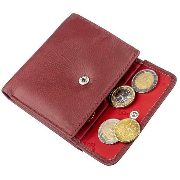 Небольшой женский бумажник с монетницей ST Leather 18920 Бордовый b18920 фото