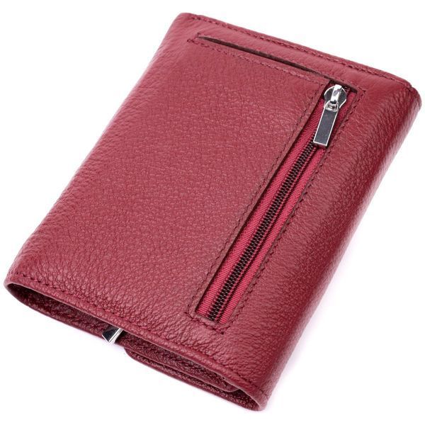 Шкіряний жіночий гаманець із монетницею ST Leather 19480 Бордовий b19480 фото