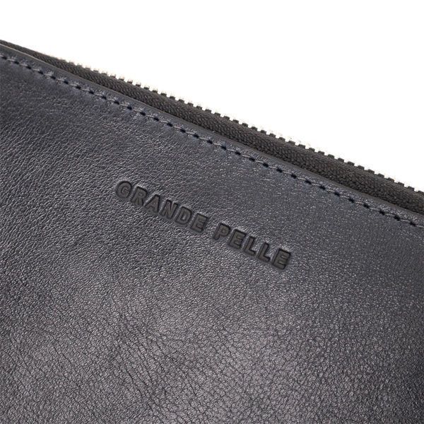 Кошелек-клатч на молнии из натуральной кожи GRANDE PELLE 11644 Синий b11644 фото
