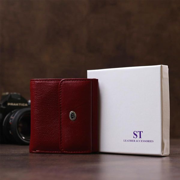 Небольшой женский бумажник с монетницей ST Leather 18920 Бордовый b18920 фото