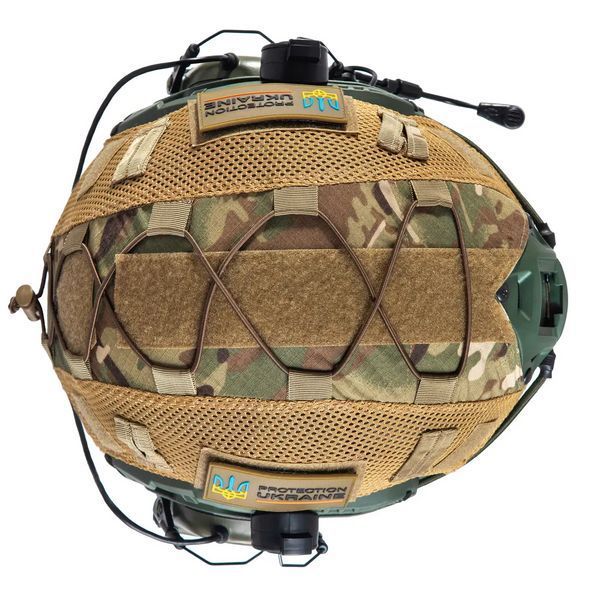 Комплект шлем Fast Team Wendy Helmet NIJ IIIA + наушники Earmor M32H MOD3 + кавер (Оливковый) размер S L900656 фото