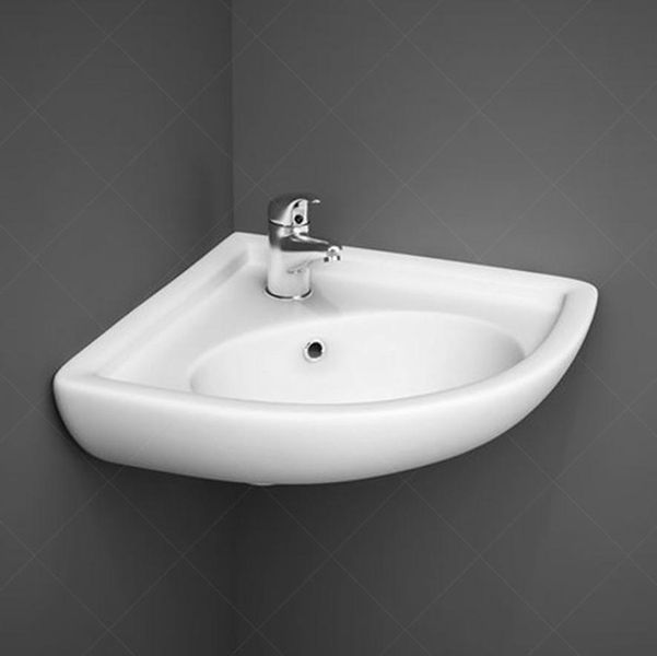 Кутова підвісна раковина RAK Ceramics Compact Corner 440x195x360 мм (RAK0048) Біла L900166 фото