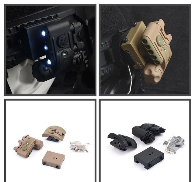 Тактический фонарь Airsoft Wadsn Gen 3 на шлем (Черный) L703248 фото