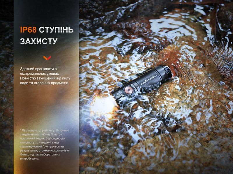 Ручной мини фонарик Fenix E18R V2.0 1200лм USB Type-C с магнитом (Черный) L703338 фото