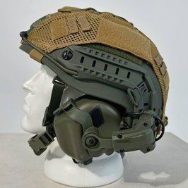 Комплект шлем олива Wendy PE NIJ IIIA + наушники Earmor M31/M32 + кавер + крепление Чебурашки L703253 фото