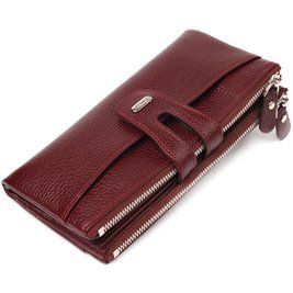 Кошелек женский из натуральной зернистой кожи CANPELLINI 21636 Бордовый b21636 фото