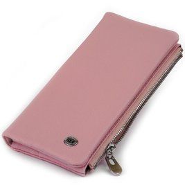 Вертикальный кошелек на кнопке женский ST Leather 19201 Розовый b19201 фото