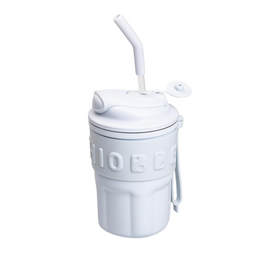 Термочашка Chiobbe 450 мл з трубочкою та ремінцем блакитна HP-14-18BL фото