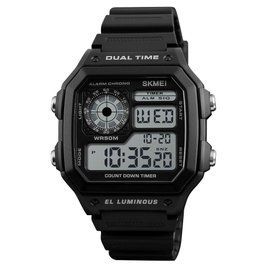 Чоловічий спортивний наручний годинник Skmei 1299 Чорний L1299300 фото