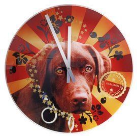 Настінний годинник Mystic Animals Dog (діаметр 40 см) скло LKA4492 фото