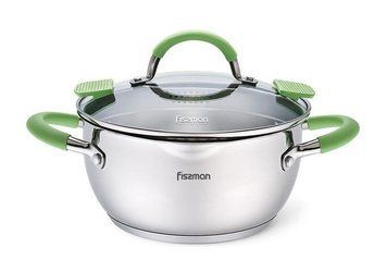 Кастрюля Fissman Charlotte на 2 л со стеклянной крышкой-дуршлагом FN-5500 фото