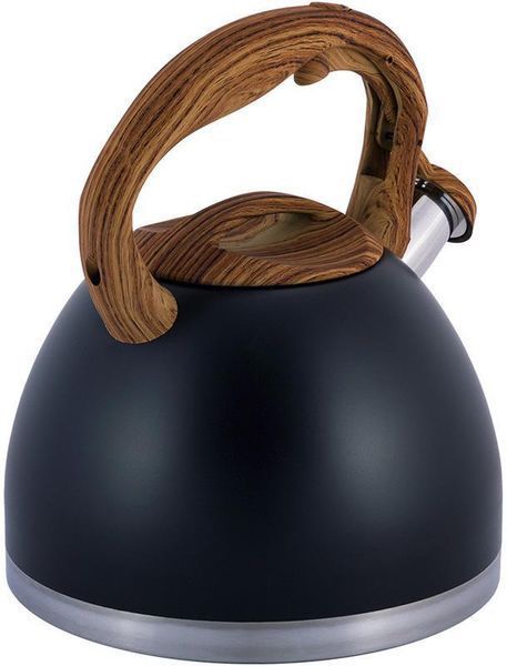 Чайник Kamille Whistling Kettle Black 2.7л з нержавіючої сталі зі свистком KM-1087 фото