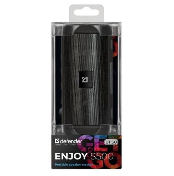 Портативная Bluetooth колонка Defender Enjoy S500 10 Вт microSD USB TWS Черная L707734 фото