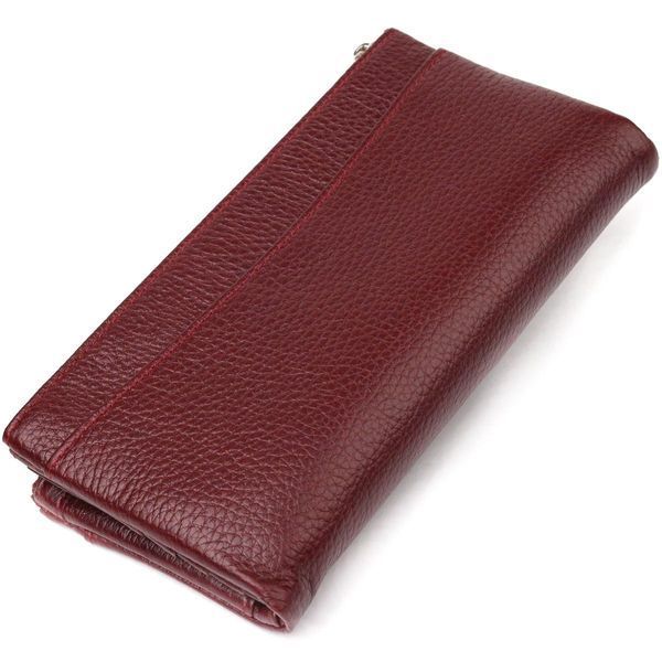 Кошелек женский из натуральной зернистой кожи CANPELLINI 21636 Бордовый b21636 фото