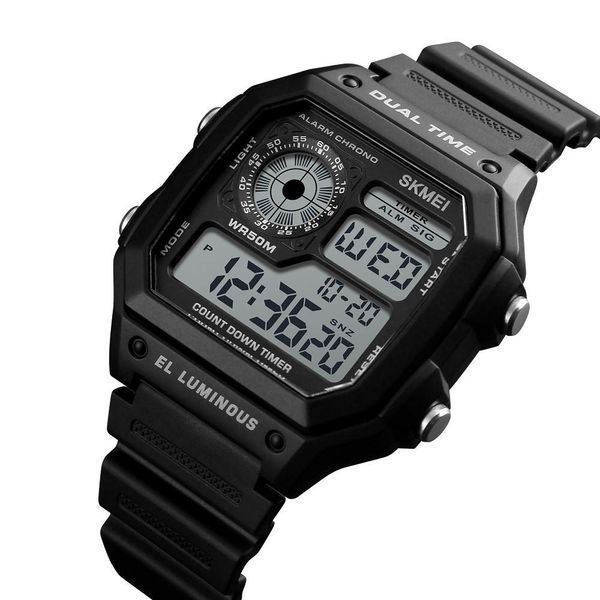 Чоловічий спортивний наручний годинник Skmei 1299 Чорний L1299300 фото