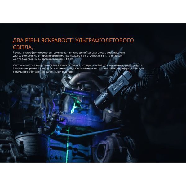 Фонарь тактический Fenix TK35R 5800лм 610м с УФ светом (8 режимов) L722286 фото