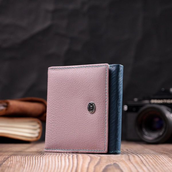 Жіночий гаманець з монетницею з натуральної шкіри ST Leather 19512 Різнокольоровий b19512 фото