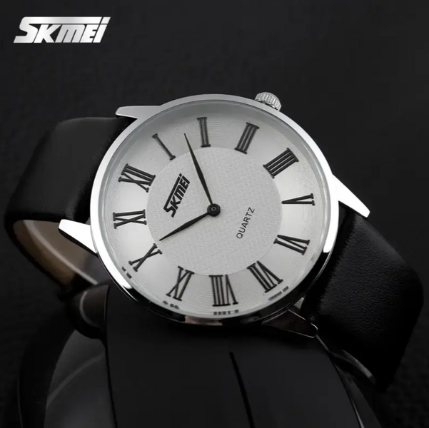 Мужские часы Skmei 9092 Rome (Серебристый с белым циферблатом) L909211 фото