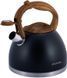 Чайник Kamille Whistling Kettle Black 2.7л з нержавіючої сталі зі свистком KM-1087 фото 3