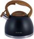 Чайник Kamille Whistling Kettle Black 2.7л з нержавіючої сталі зі свистком KM-1087 фото 2