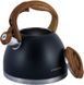 Чайник Kamille Whistling Kettle Black 2.7л з нержавіючої сталі зі свистком KM-1087 фото 4