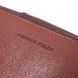 Удобный кошелек-клатч на молнии из натуральной кожи GRANDE PELLE 11659 Коричневый b11659 фото 3