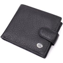 Мужской бумажник удобного размера из натуральной кожи ST Leather 22471 Черный b22471 фото
