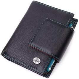 Портмоне для женщин в классическом цвете с монетницей ST Leather 19449 Черный b19449 фото