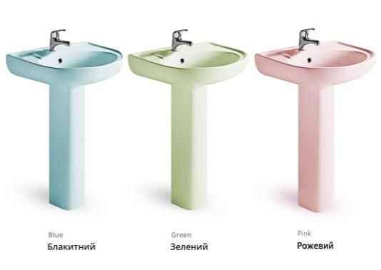 Комплект раковина + ніжка RAK Ceramics Cynthia Wash Basin (57 см) Блакитний L21570 фото