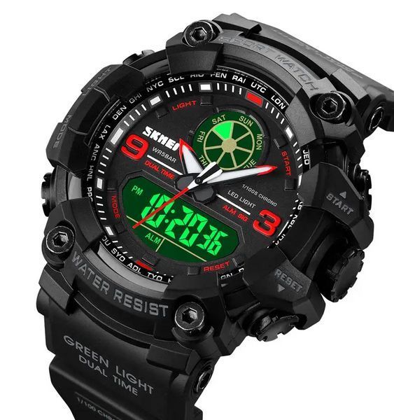Мужские армейские наручные часы Skmei 1818 Красные L9003751 фото