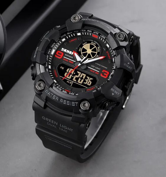 Мужские армейские наручные часы Skmei 1818 Красные L9003751 фото