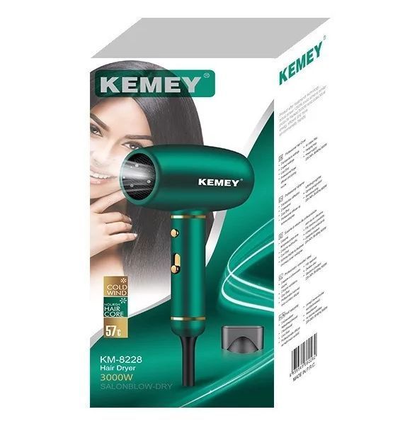 Дорожный фен Kemei Km-8228 с ионизацией L707921 фото