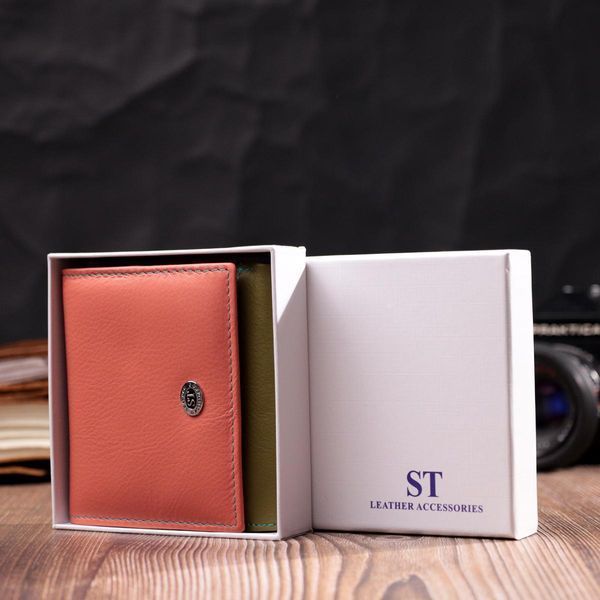 Модный женский кошелек с монетницей из натуральной кожи ST Leather 19511 Разноцветный b19511 фото