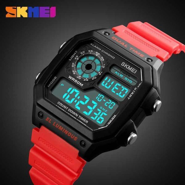 Чоловічий спортивний наручний годинник Skmei 1299 Червоний L1299100 фото
