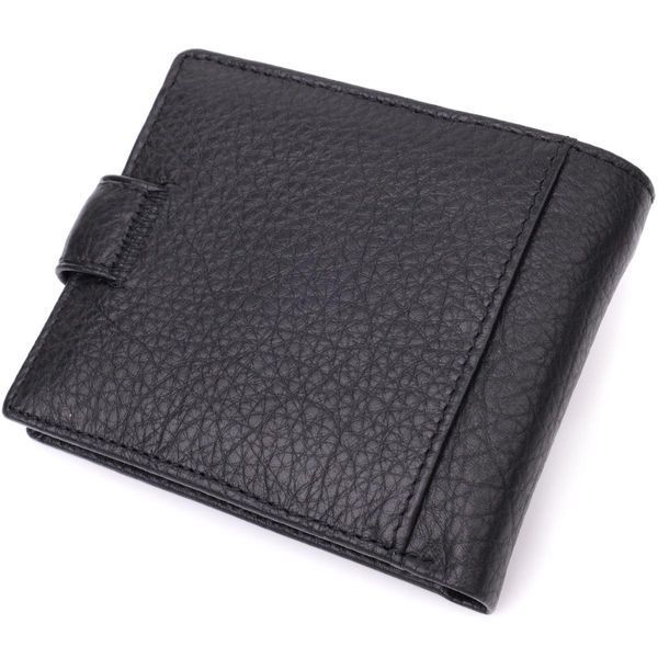 Чоловічий гаманець зручного розміру з натуральної шкіри ST Leather 22471 Чорний b22471 фото