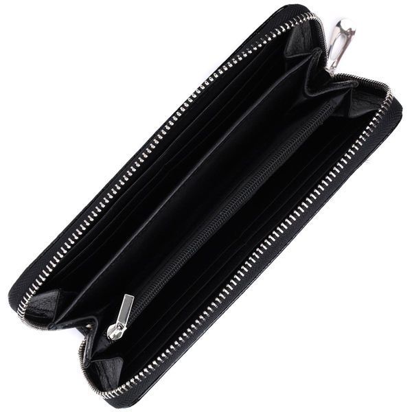 Лакированный женский кошелек на молнии из натуральной кожи ST Leather 22678 Черный b22678 фото
