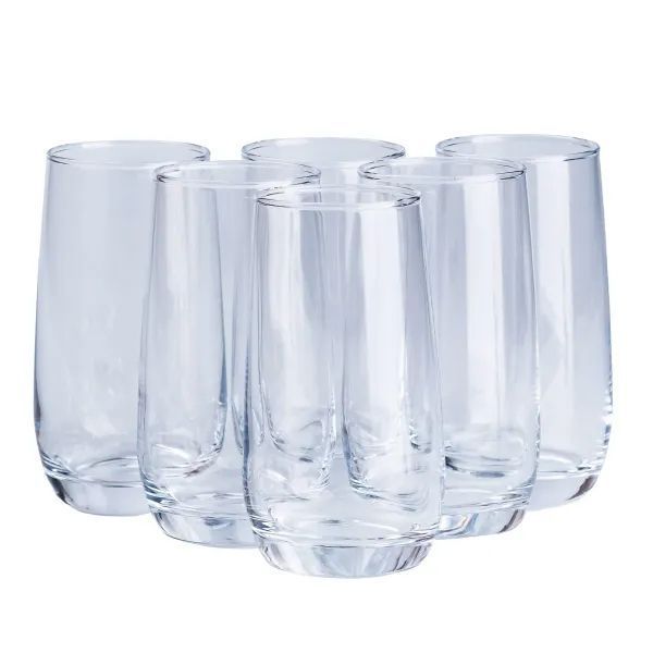 Набір склянок Deli Glass високих 6 штук по 360 мл, Прозорий HP557 фото