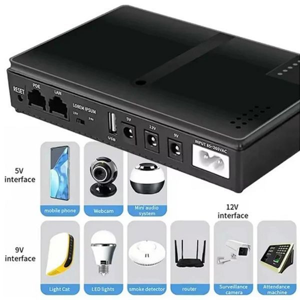 Бесперебойник UPS для WI-Fi роутера 10400maH поддерживает 5/9/12V (до 10 часов работы) L703907 фото