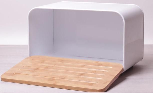 Хлебница Kamille Breadbasket Steel&Bamboo 35х20см из нержавеющей стали KM-1107 фото