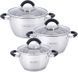 Набор 3 кастрюли Kamille Marsaili 1.8 л, 2.5 л, 3.5 л с силиконовыми ручками KM-5754 фото 1