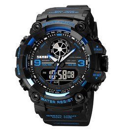 Мужские армейские наручные часы Skmei 1818 Синие L9003752 фото