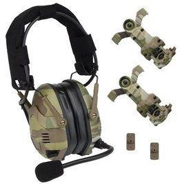 Тактичні активні навушники Wosport HD-16 Гарнітура з шумопоглинанням + Bluetooth (Мультикам) L16027 фото