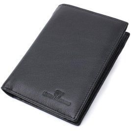 Вертикальное мужское портмоне из натуральной кожи ST Leather 22733 Черный b22733 фото