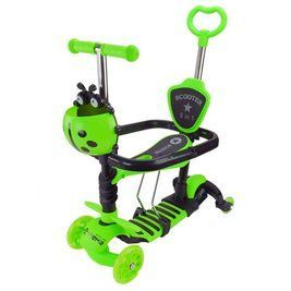 Самокат дитячий 3-х колісний Scooter Children's Зелений 3в1 колеса, що світяться RT-SC2501(Green) фото