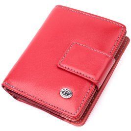 Женский вертикальный компактный кошелек из натуральной кожи ST Leather 19437 Красный b19437 фото