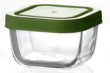 Ємність для зберігання продуктів скляна Snow Box 275 мл з прогумованої кришкою 1 шт 53223 фото